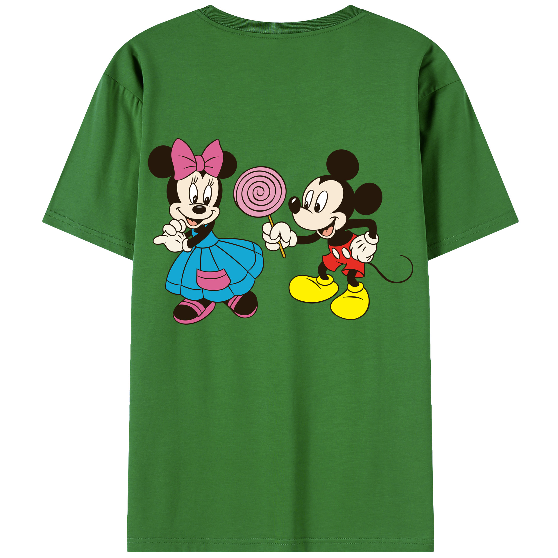 （画像用） ミッキーマウス Mickey Mouse レディース半袖Tシャツ(バックプリント)